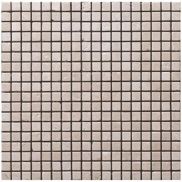 MOSAIQUE MARBRE BEIGE BOTTICELLO VIEILLI (1.5 x 1.5 cm)