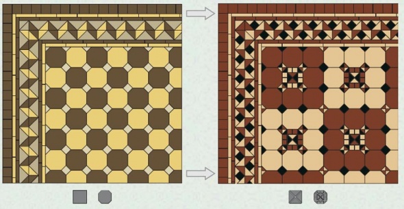 Расчёт метлахской плитки – рекомендации архитекторам и дизайнерам