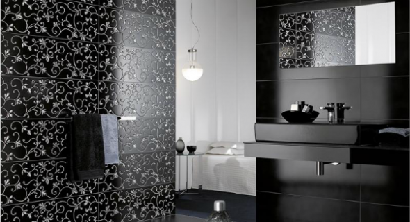 20 вариантов черной плитки для ванной