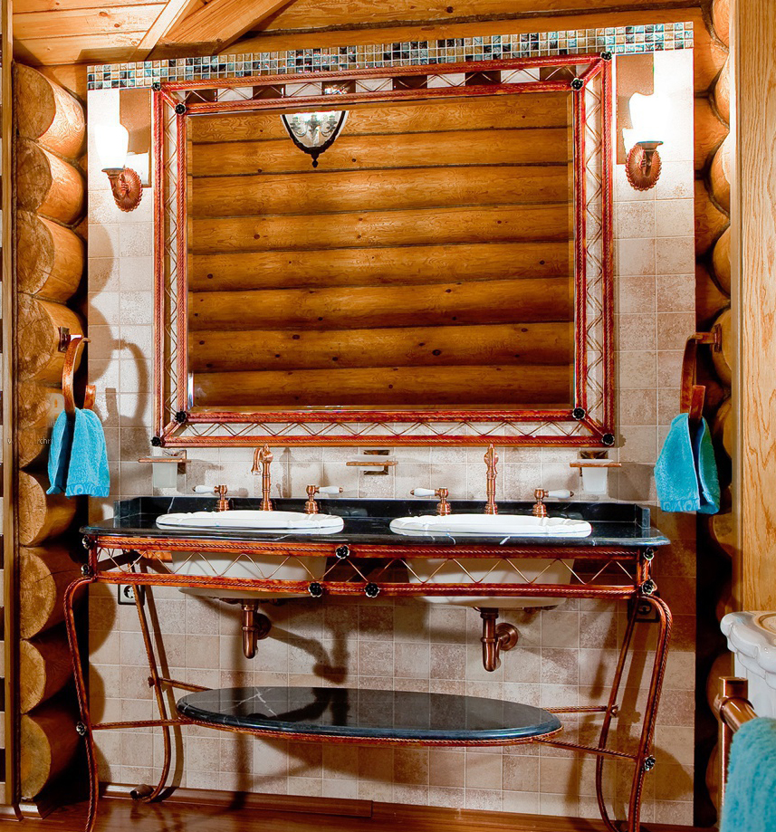 Терракотовая плитка Rairies Mantrieux в деревянном доме европейского стиля