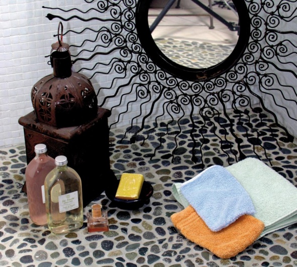 Морское побережье дома: галечная мозаика Diffusion Ceramique