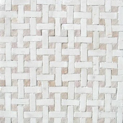 Basketweave Beige on cement (WH/BE)