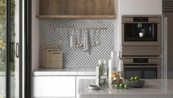 Плитка на кухонный фартук: разница материалов