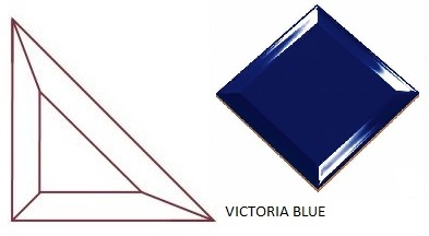 Silk Diamantato Mezzo Triangolo Victoria Blue