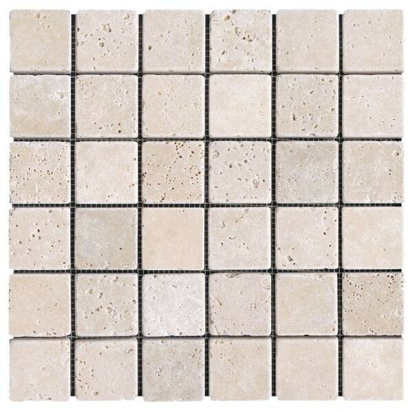 MOSAIQUE TRAVERTIN BLANC (4.8 x 4.8 cm)