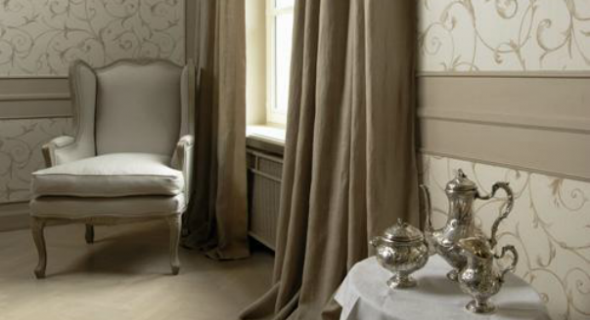 13 образцов бежевых обоев