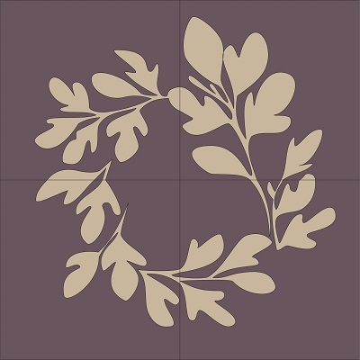 Panel Sassafrasl set of ABCD 1 (P44 Aubergine,P20 Cream)